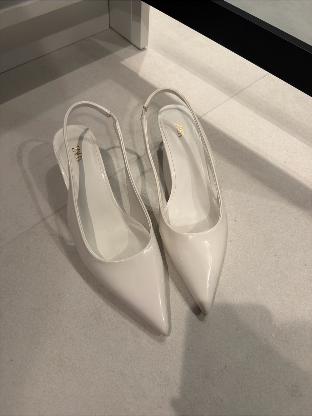 Zara kitten slingback heels